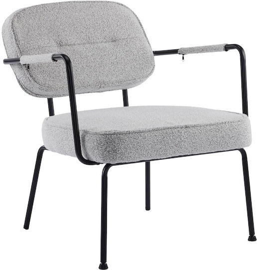 Prisley Μπερζέρα Cream 73x66x78cm