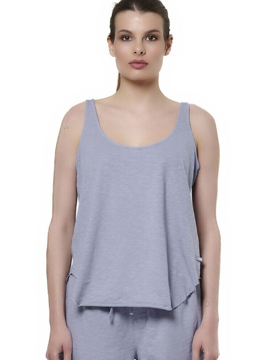 Body Action Damen Sommer Ärmellose Bluse Lavend...