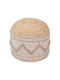 Hocker Für das Wohnzimmer Korbweide Pallo Natural Shade 40x40x30cm