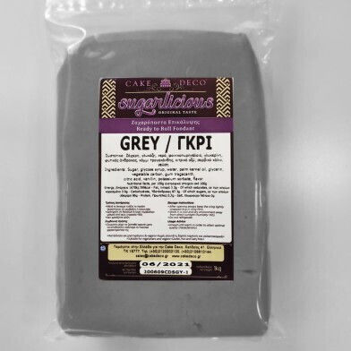 Sugarlicious Ζαχαρόπαστα Χωρίς Γλουτένη 1000gr Γκρι