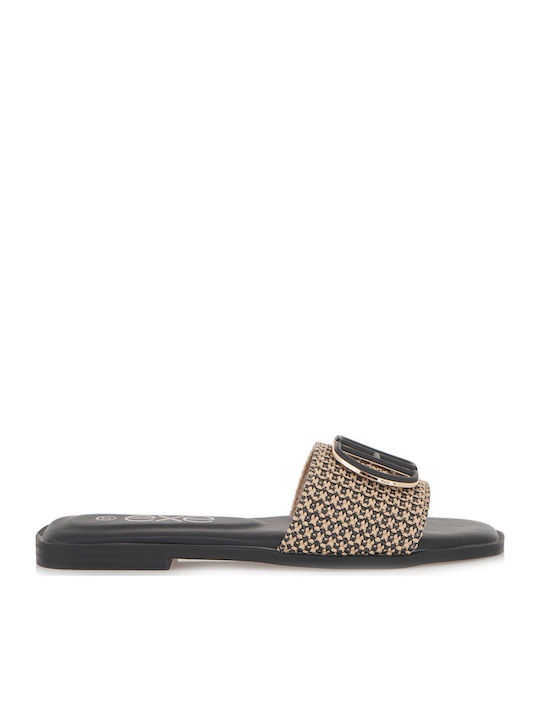 Exe Flache Sandalen für Damen in Schwarz Farbe