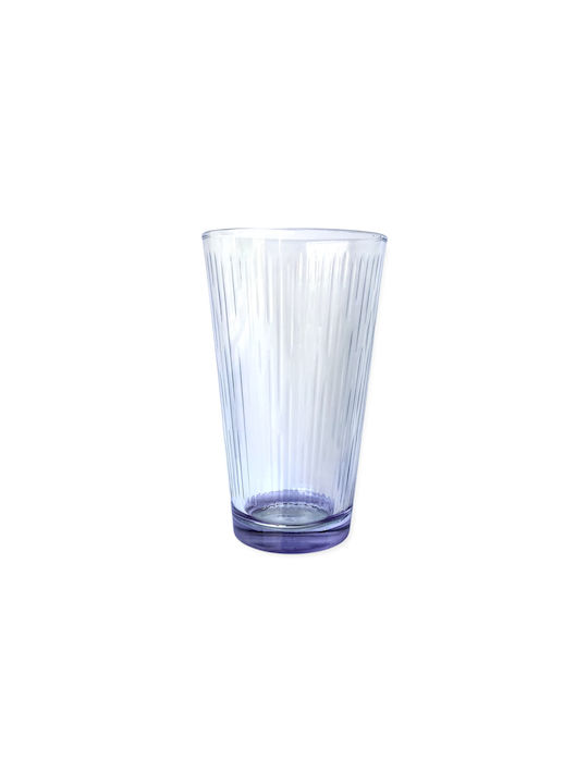 Gurallar Set of Glasses Water made of Glass in Purple Color 325ml 6pcs
