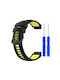 Best Accessories Silicone Strap Two-color Black Yellow Garmin Forerunner 220 230 235 620 630 735xt