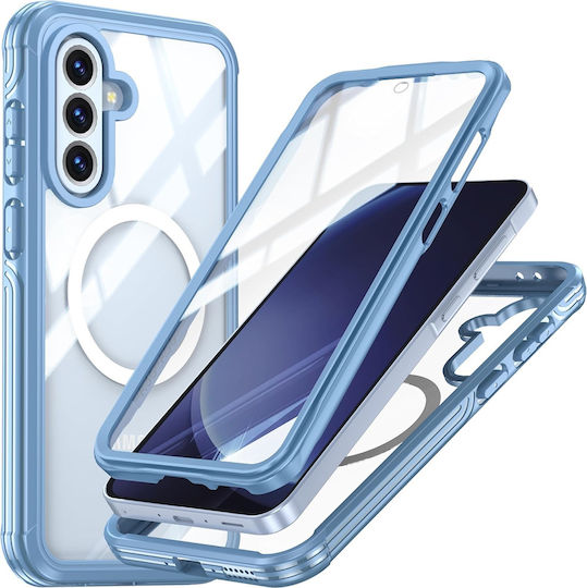 Θήκη Samsung Galaxy A36 Samsung Galaxy A56 Shockproof Γυαλί Magsafe Μπλε