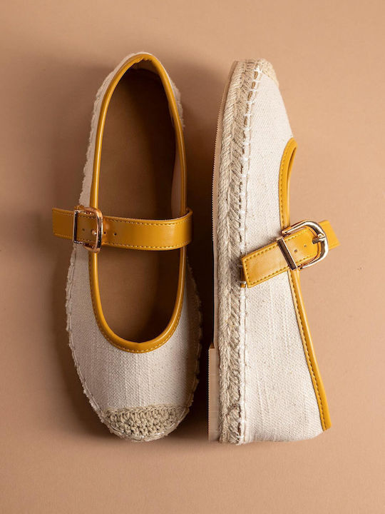 Bozikis Damen Espadrilles in Gelb Farbe
