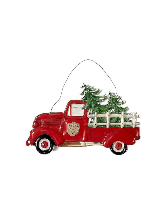 Artekko Christmas Metal Figure Sign Red Height 29cm