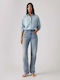 501® Γυναικείο Jean Παντελόνι Καμπάνα Medium Wash Blue