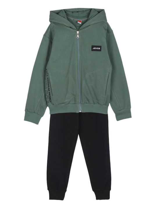 Joyce Kids Sweatpants Set Olive, Black 3pcs