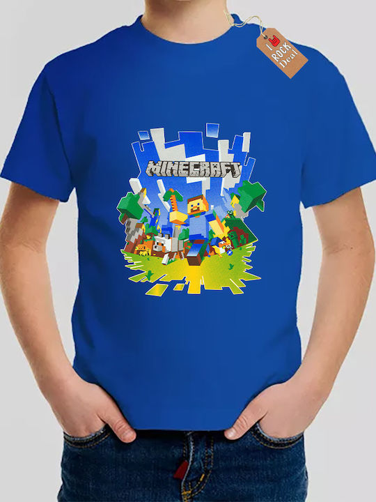 Παιδικό T-shirt Μπλε Minecraft