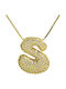 Monogram Charm Monogramm "S" aus Vergoldet Stahl