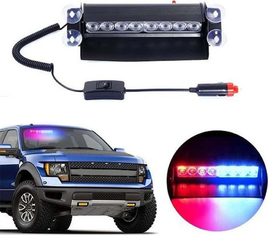 ACP Auto-Leuchtturm LED 12V 27cm mit Rot / Blau Beleuchtung
