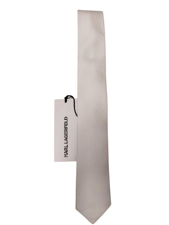 Karl Lagerfeld Herren Krawatte Monochrom in Wei...
