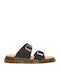 Josef Leather Men's Sandals In Black Colour