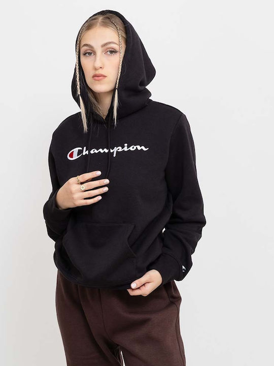 Champion Γυναικείο Φούτερ με Κουκούλα Μαύρο