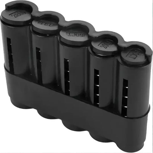Plastic Portable Coin Holder with 5 Number of Spit 8.2x12.5cm Coin holder