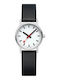 Damen Uhr mit Schwarz Lederarmband