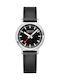 Mondaine Γυναικείο Ρολόι 34mm Μπαταρίας με Μαύρο Δερμάτινο Λουράκι