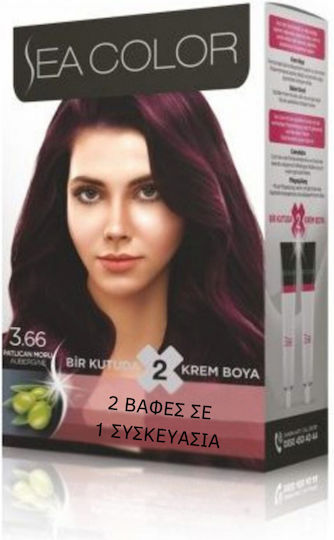 Sea Color Βαφή Μαλλιών 3.66 Aubergine Red