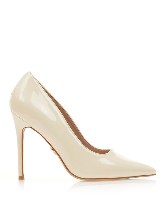 Tsoukalas Pumps mit hohem Absatz Beige