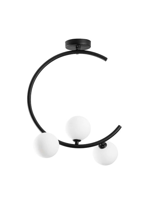 Opviq Luminar Ceiling Mount Light 50cm Black wi...