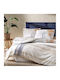 Tac Pilotă Single cu Umplutură Microfiber 155x215cm Albastru