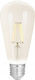 WiZ Smart Λάμπα LED 12W για Ντουί E27 και Σχήμα ST64 Ρυθμιζόμενο Λευκό Dimmable