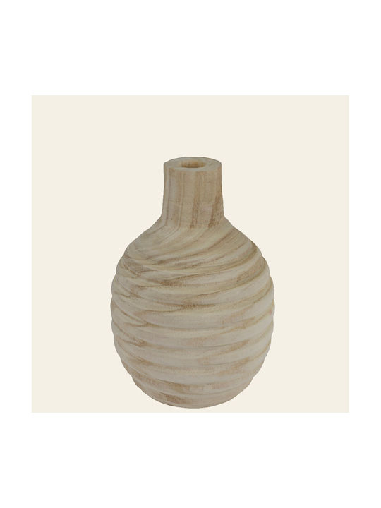 Beauty Home Ξύλινο Βάζο 18 X 26 Cm