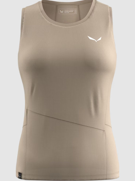 Puez Γυναικεία Αθλητική Μπλούζα Αμάνικη Fast Drying Μπεζ