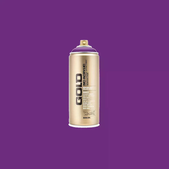 Montana Cans Spray Paint Acrylic with Metallic Effect Gold G4230 Valerie 400ml