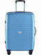 Lavor Medium Hard Light Blue Suitcase With 4 Wheels Height 66cm