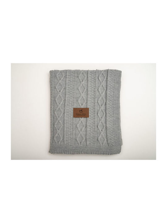 Raison D' Etre Blanket Nursery Swaddling Blankets Outlet Knitted Gray 85x105cm