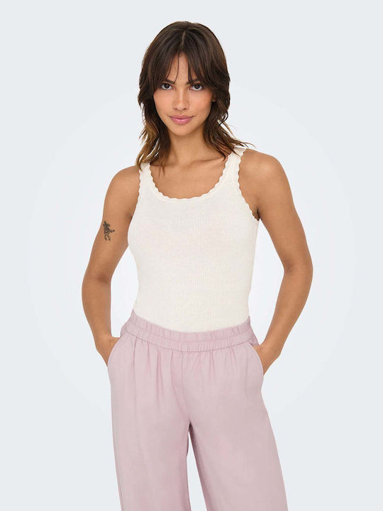 Only Gemma Women's Sleeveless Ecru Blouse