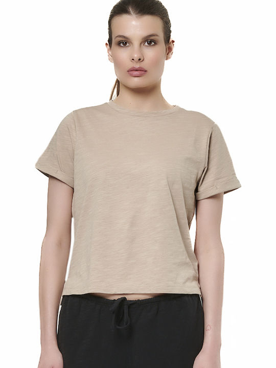 Γυναικείο Oversized T-shirt Καφέ