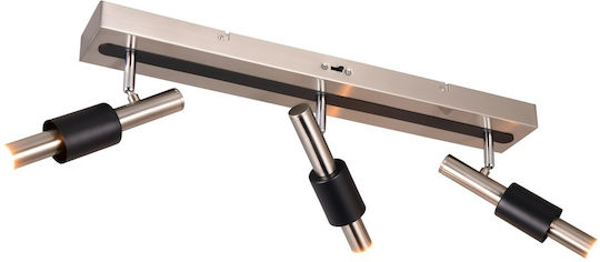 Trio Lighting Triple Spot in Silver Color