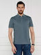Elbas Polo Bluza Sport Tricou Cu Mânecă Scurtă Albastru Petrol