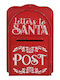 Artekko Christmas Metal Figure Mailbox Red