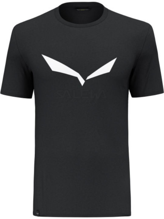 Salewa Solidlogo Dry Αθλητικό T-shirt Μαυρο