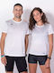 Bluza Sport Tricou Cu Mânecă Scurtă Albă