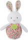Doudou et Compagnie Iepuraș de pluș Floral 20 cm.