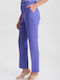 Damen Hoch tailliert Stoff Hose Lilac