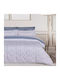 Das Home 1693 Κουβερλί Υπέρδιπλο Βαμβακοσατέν Blue, Grey 230x250cm