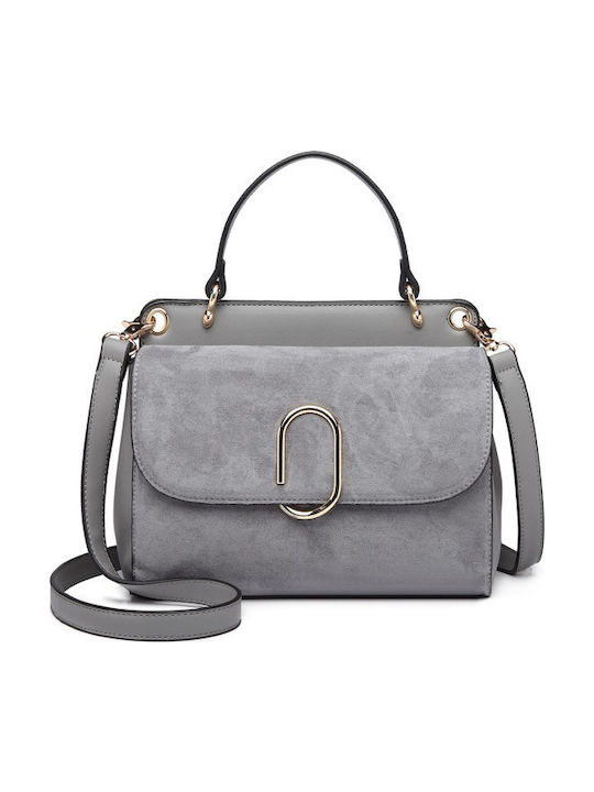 Miss Lulu Leather Women's Bag Shoulder Gray