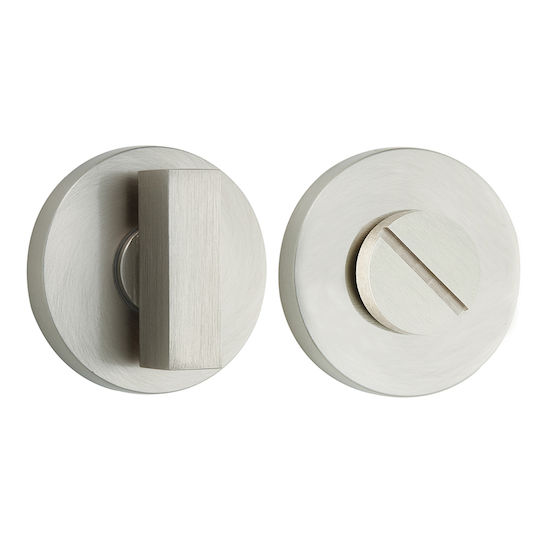 Set Round Rosette Security Latch WC Zogometal 1851 Bronze