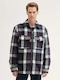 Μακρυμάνικo Overshirt Καρό Blue