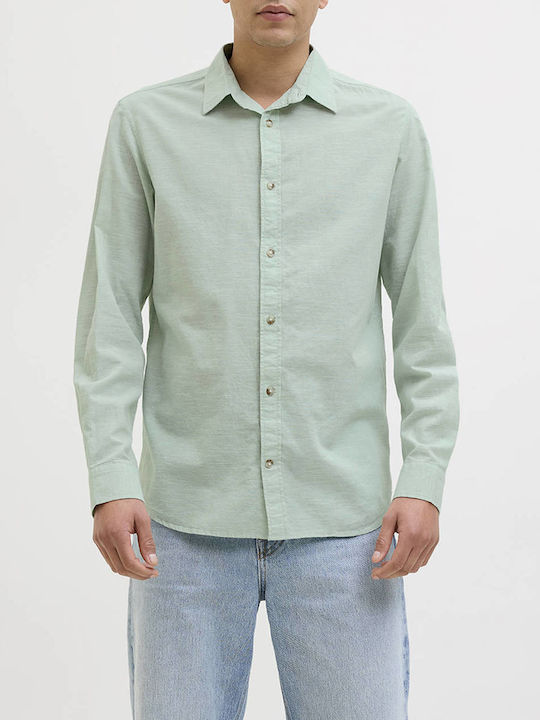 Jack & Jones Μακρυμάνικo Λινό Πουκάμισο Iceberg