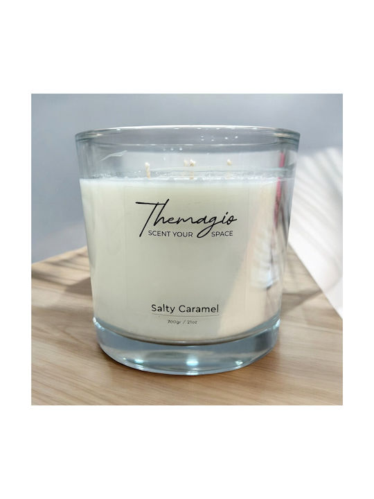 Themagio Lumânare Aromatică Din Soia În Borcan Cu Miros De Caramel Sărat 700gr