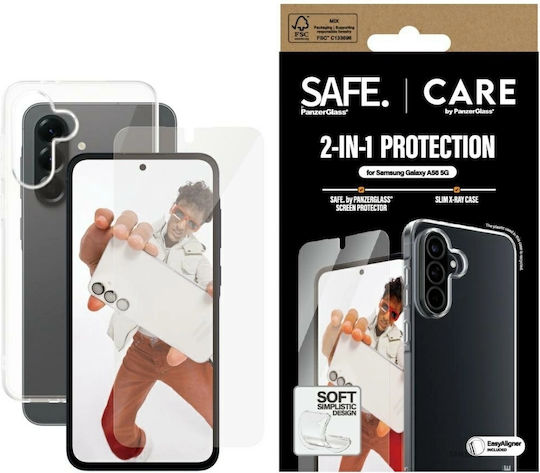 CARE by PanzerGlass Fashion 2in1 Back Cover Tempered Glass Set with Glass Transparent (Galaxy A56)