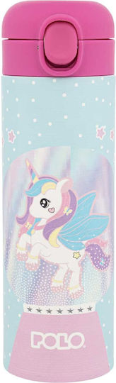 Polo Snowball Unicorn Παιδικό Παγούρι Θερμός Μονόκερος Ανοξείδωτο με Καλαμάκι 500ml