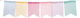 Blaue Stoffgirlande 17x23cm 40813-113-1 Nv-7221131