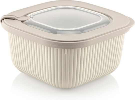 Viosarp Microwave Plastic Lunch Box Beige 1100ml